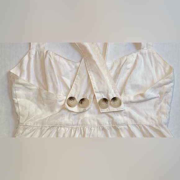 Free People 🟣 GUC Size 6 Carolina White Button-Up Mini Dress **note - Picture 8 of 16